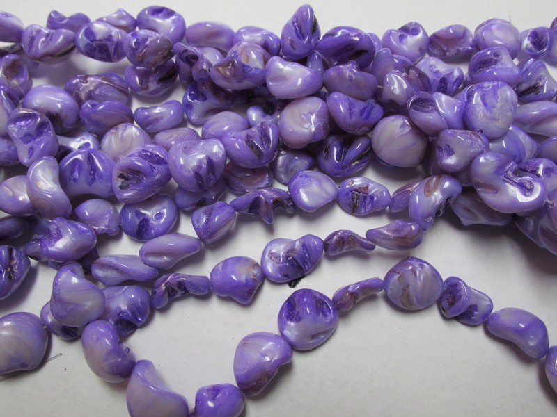 (image for) Purple shell nugget beads #GG1020-14