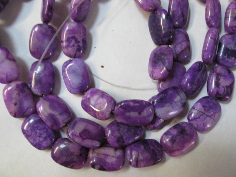 (image for) Purple agate rectangle 13x18mm #1318