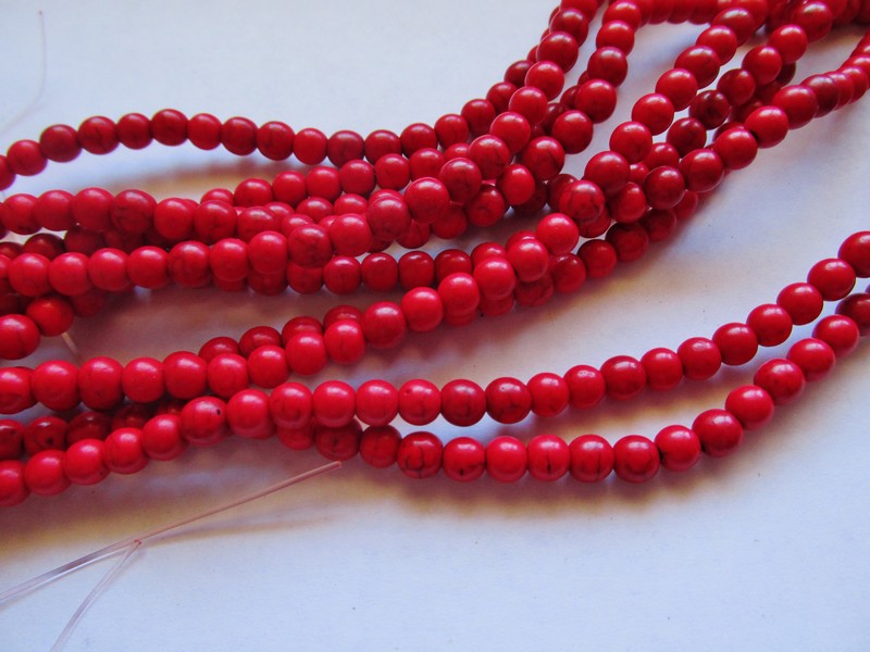 (image for) Red Howlite Rounds 8mm #1710