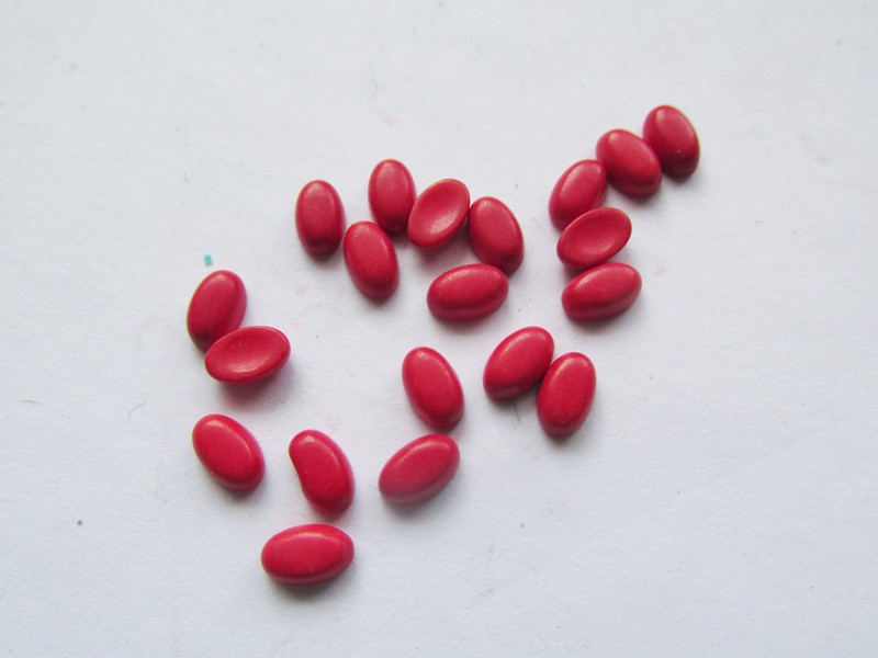 (image for) 3x6mm approx Red Oval cabochons 20pcs #Ecab-41