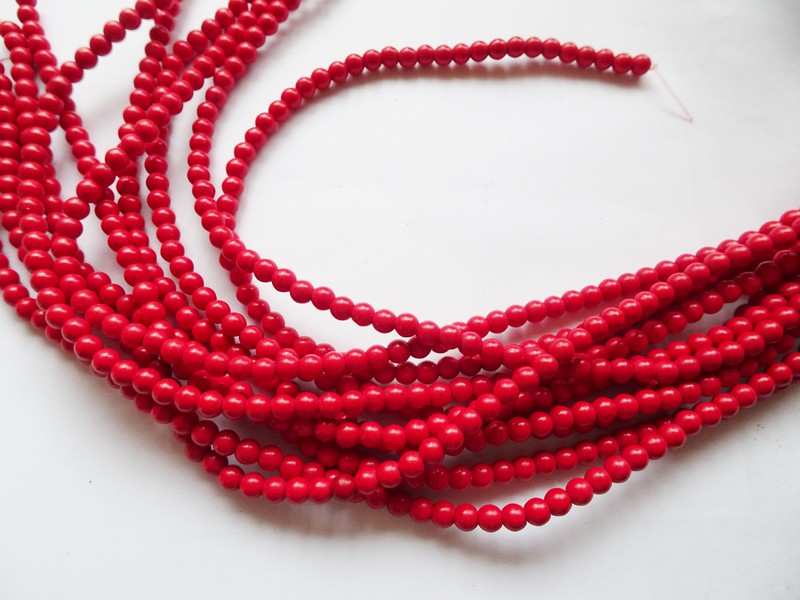 (image for) Red round 6mm beads #1454-B