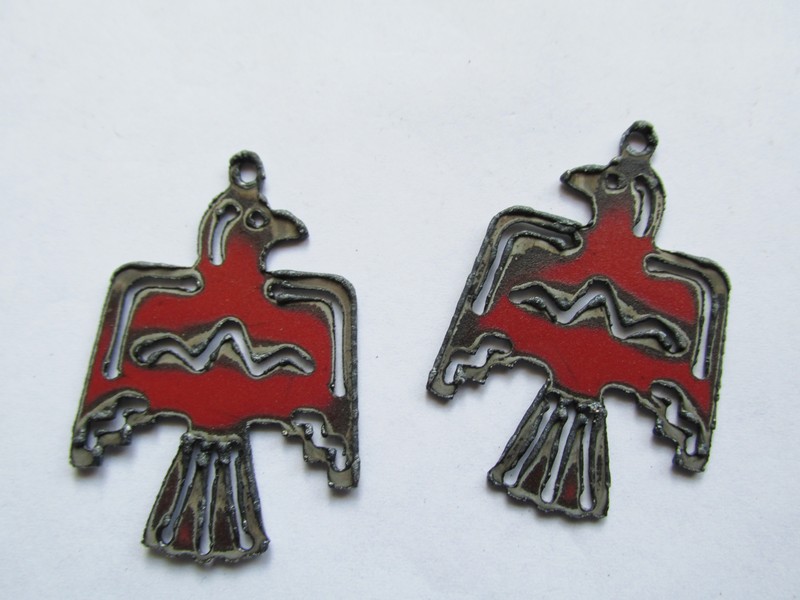(image for) Thunderbird Red earring (set) #WKS-33-Red Ear