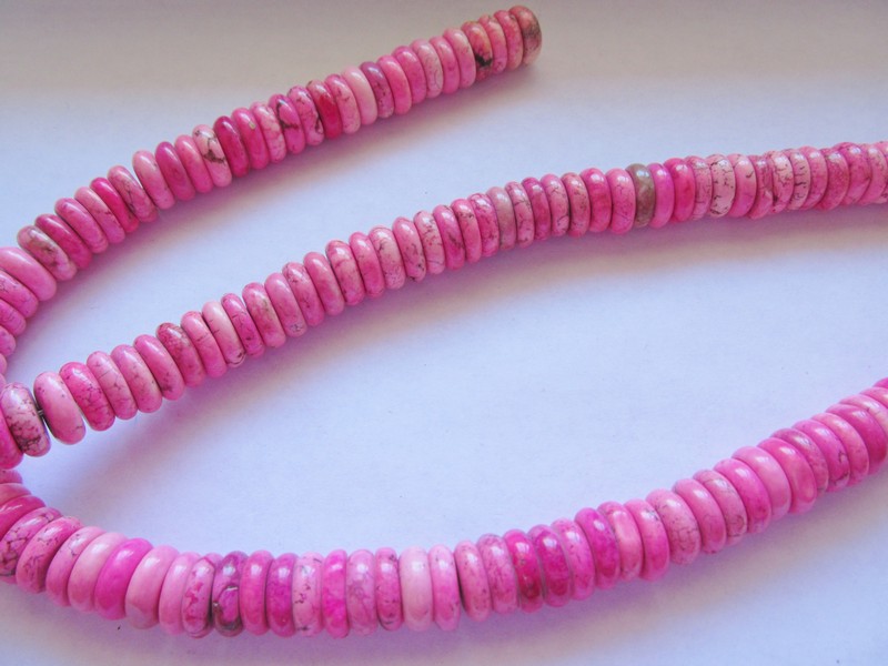 (image for) Pink Rondelle beads 14mm #1761