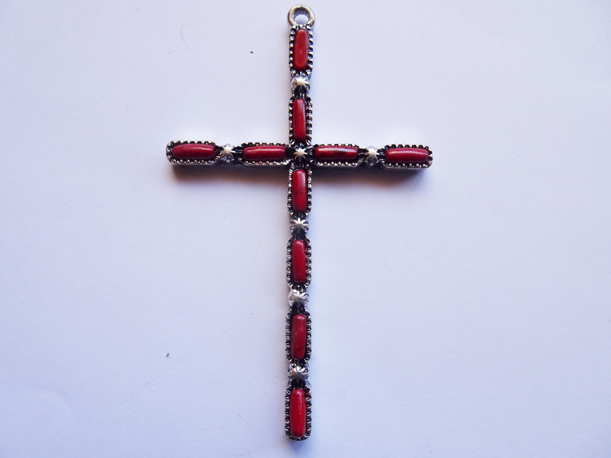 (image for) Red cowgirl cross jewelry pendant #RM-459