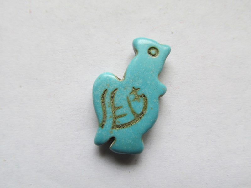 (image for) Turquoise ROOSTER bead #P-bead-rooster