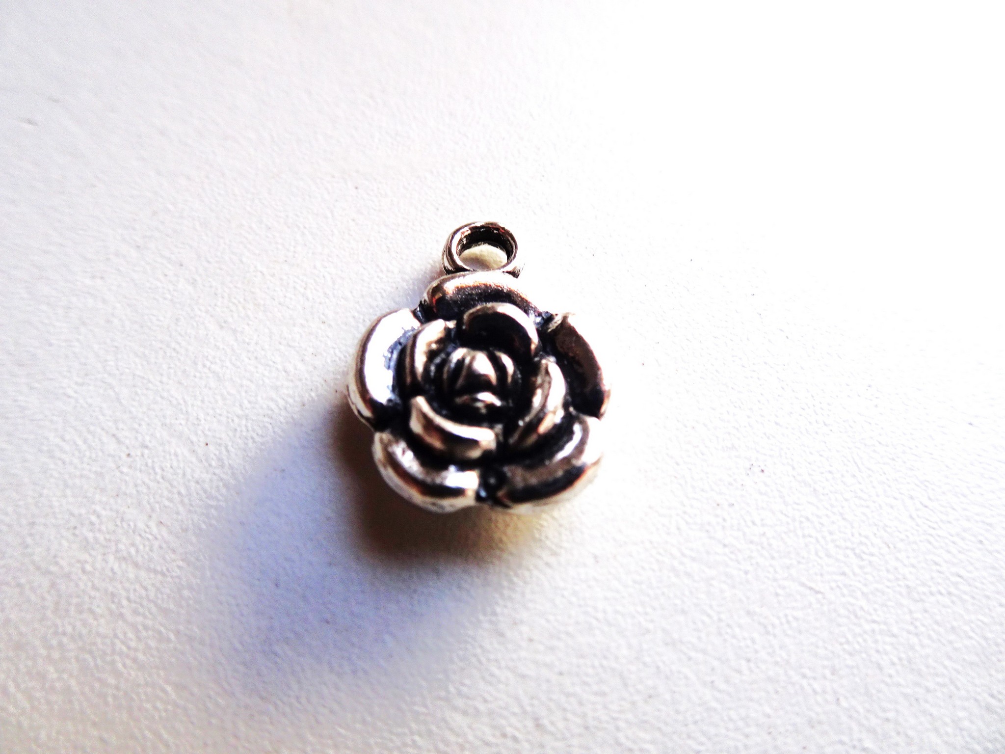 (image for) Rose 3d flower charm (2pcs) #BS-ch89
