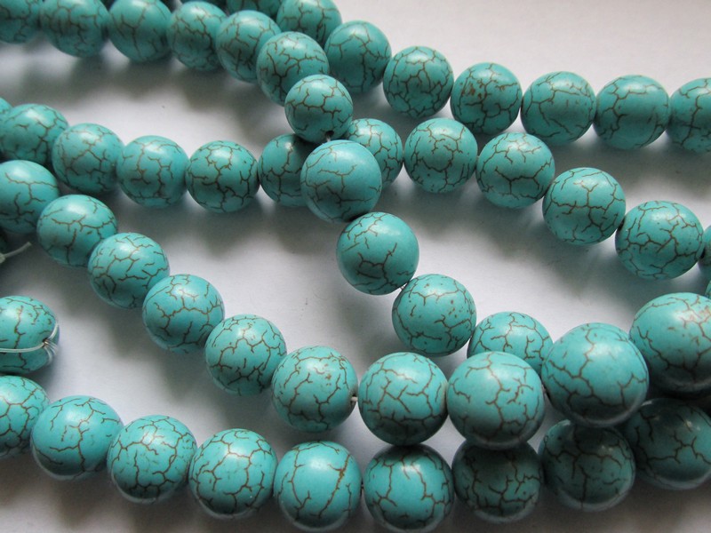 (image for) Turquoise round beads 14mm #1727