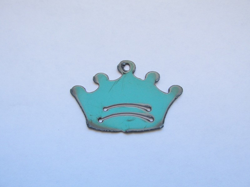 (image for) Crown Rustic Metal Turquoise Pendant #WKS-24