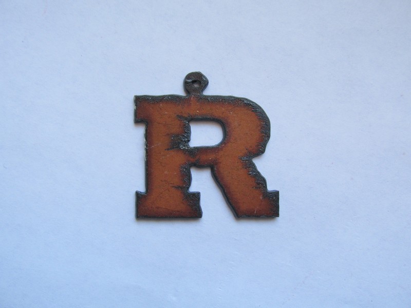 (image for) Initial Letter Rockwell Metal "R" - Pendant #RK-R
