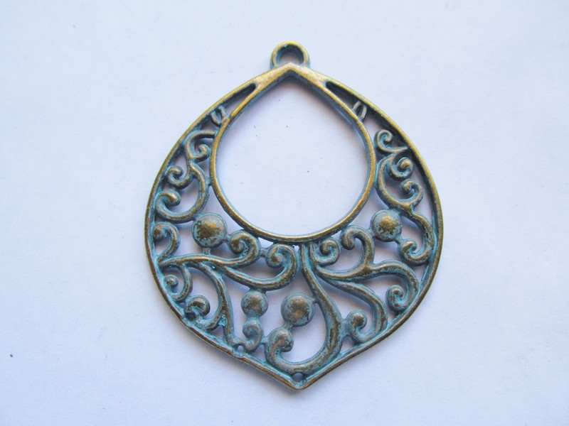 (image for) Patina Scrolled pendant bronze #RM191
