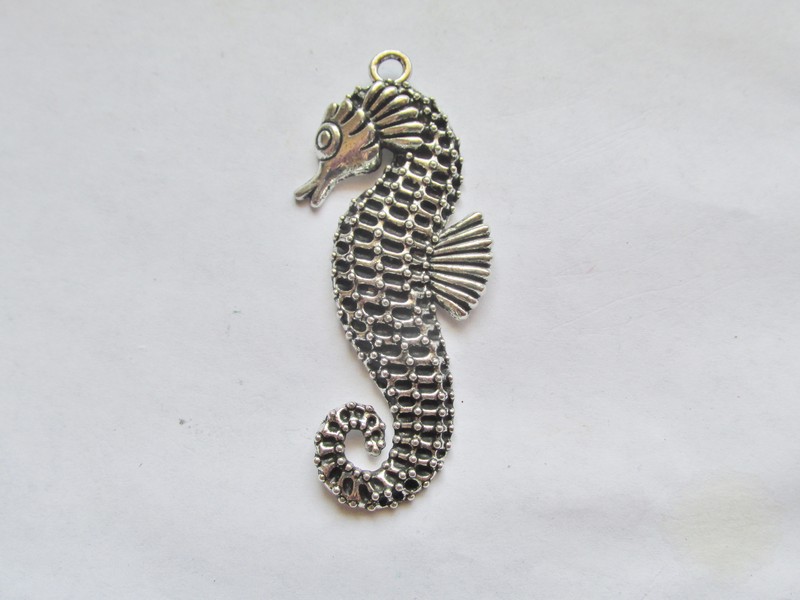 (image for) Antique Silver Seahorse Pendant #PP53