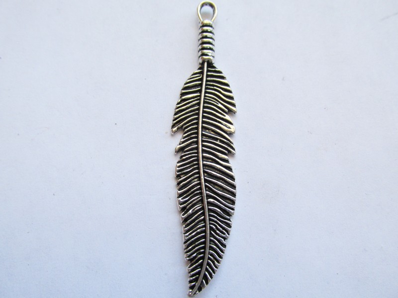 (image for) Feather antique silver #MP102