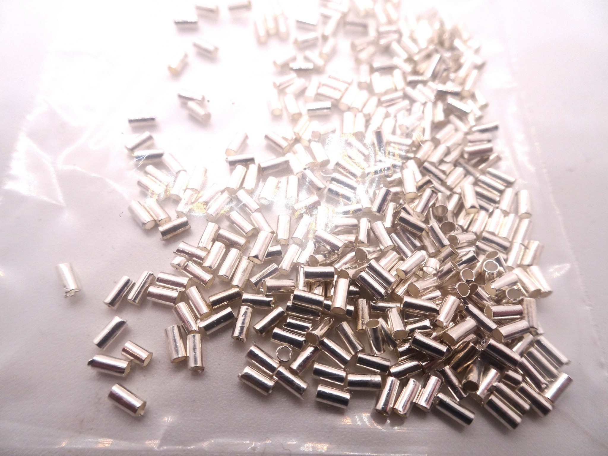 (image for) Crimp beads silver color 6gram bag #CB4