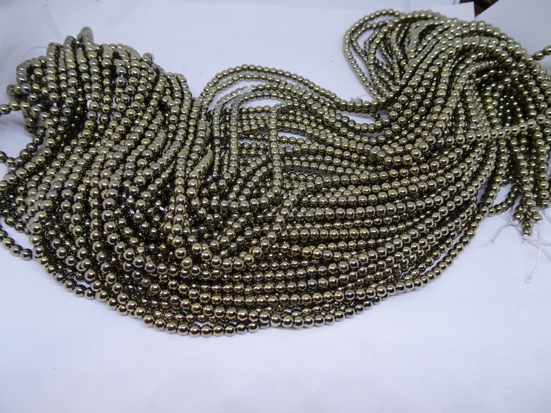 (image for) Bronze hematite round 4mm beads #1661