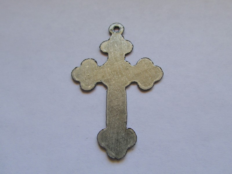 (image for) Rustic Metal Silver Cross Pendant #WKS-13