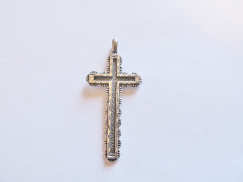(image for) Antique Silver Cross Pendant # PP77
