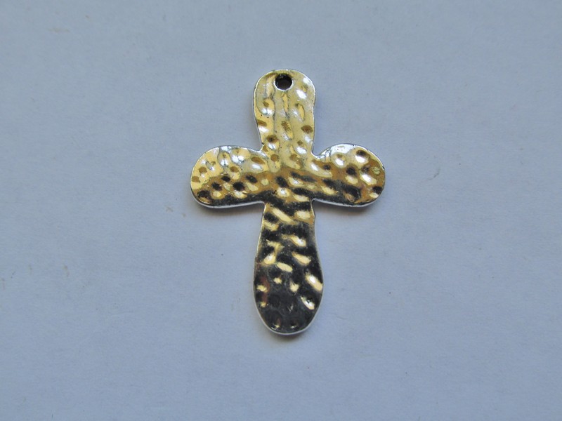(image for) antique silver cross small pendant no bail #MP114