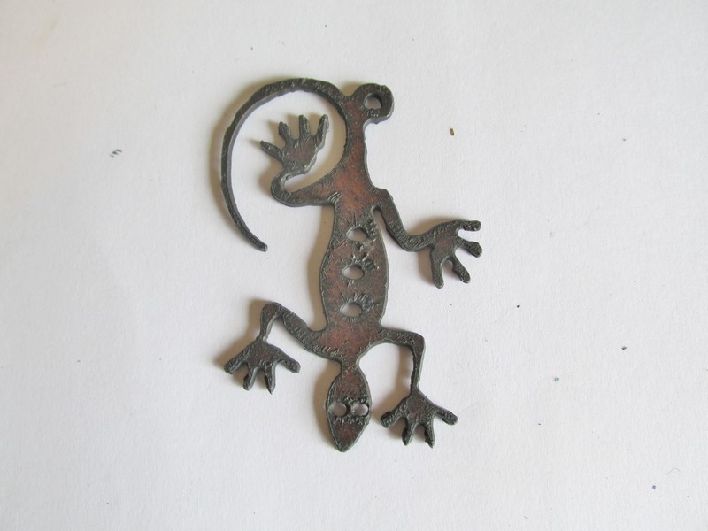 (image for) Lizard Metal Rustic Pendant #SS009L