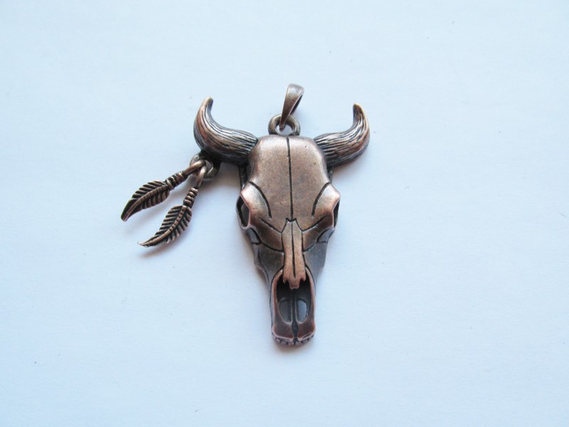 (image for) Steer head antique copper pendant #MP111