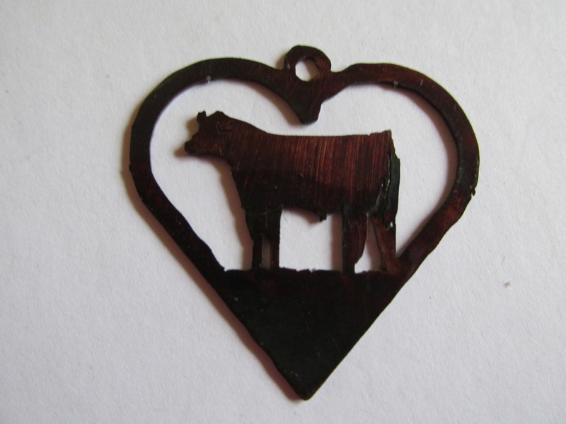 (image for) Steer in heart pendant #P21