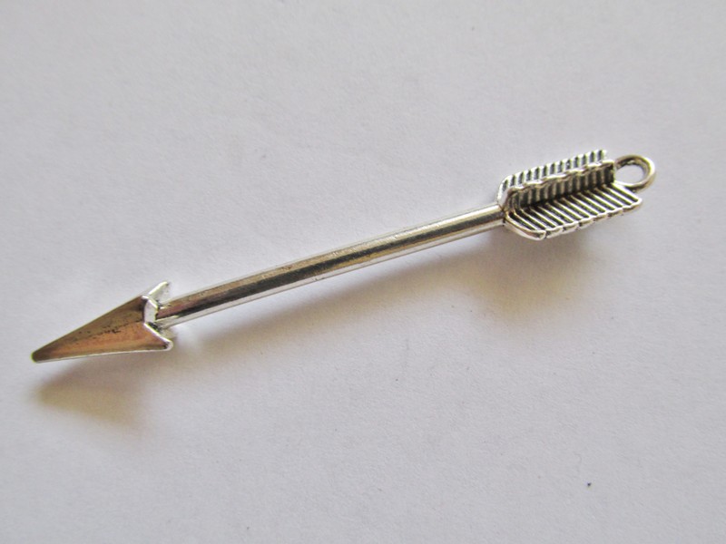 (image for) 3D Arrow antique silver charm #MP105