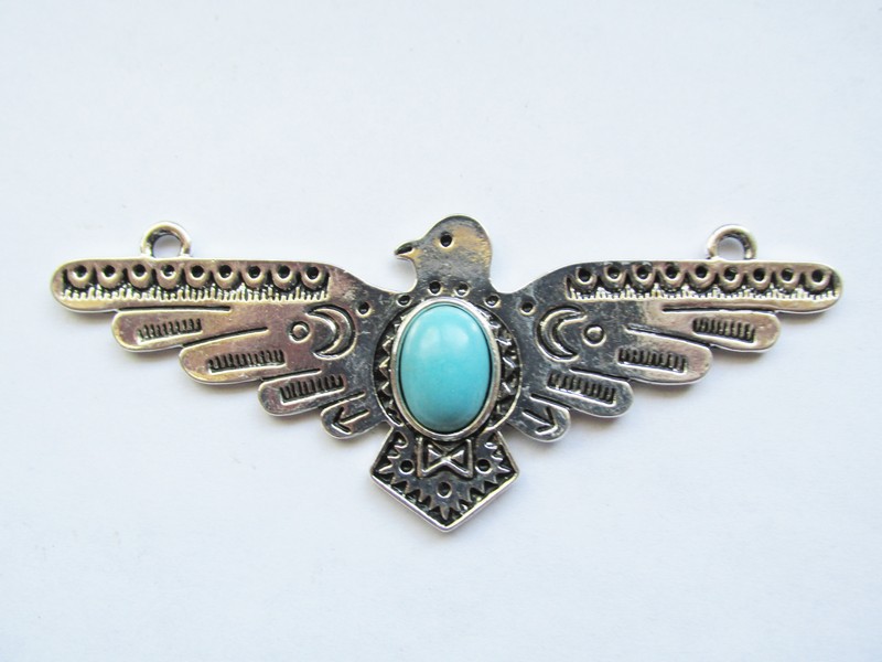 (image for) antique silver Thunderbird pendant #RM-339
