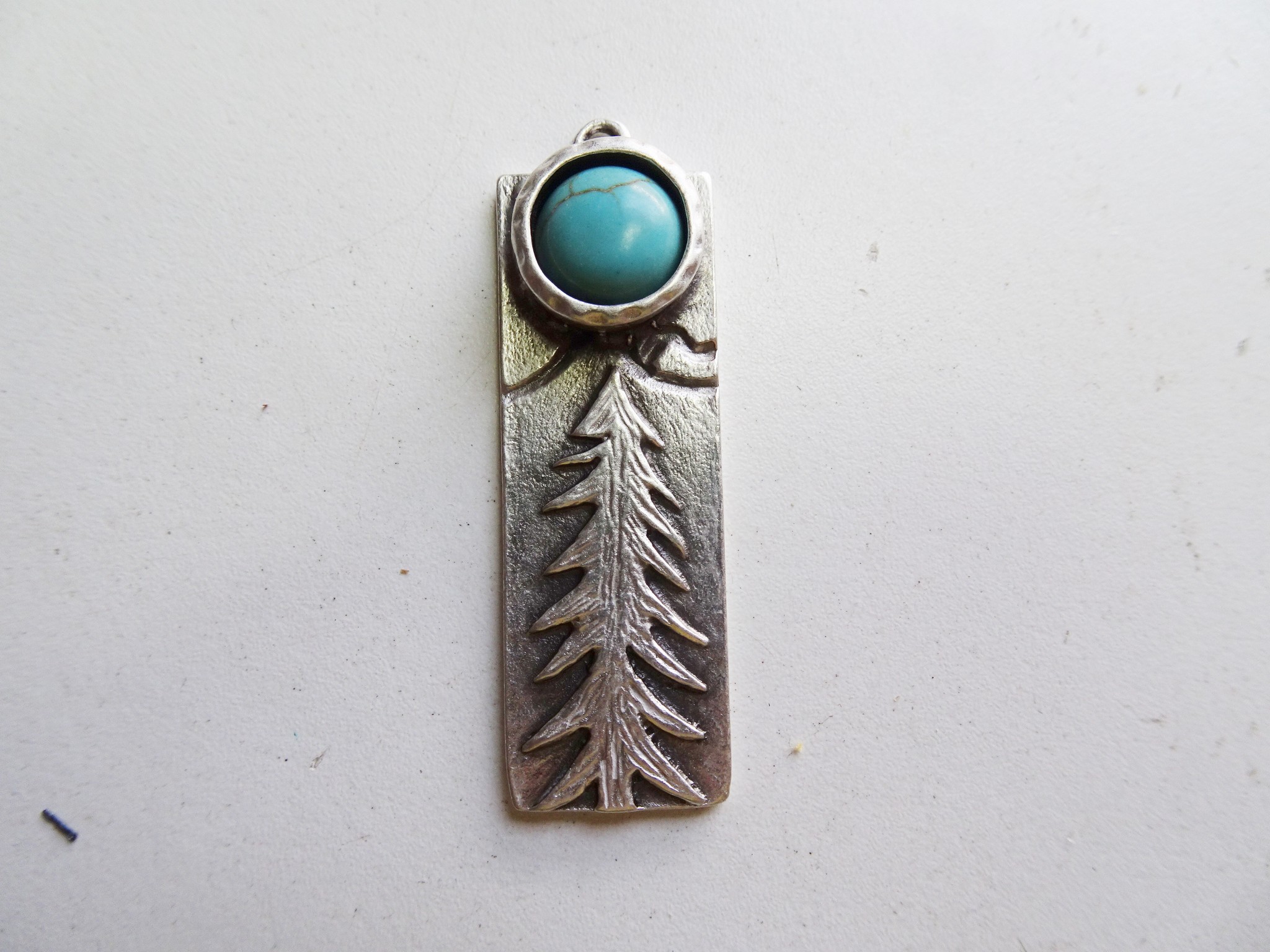 (image for) Tree pendant with stone #MP-123C