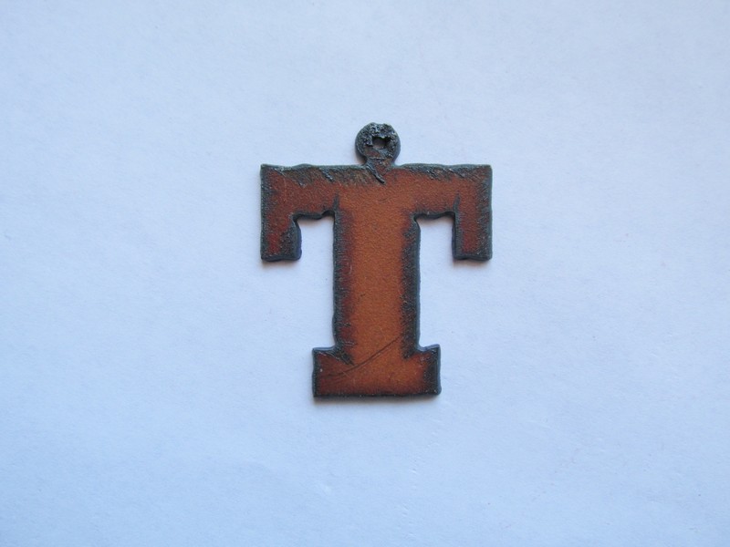 (image for) Initial Letter Rockwell Metal "T" - Pendant #RK-T