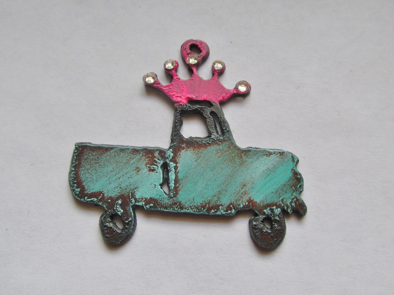 (image for) Truck with Crown-Crystals & Patina #RM68