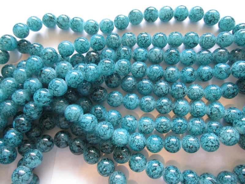 (image for) Teal Glass round rondelle 12mm #1836