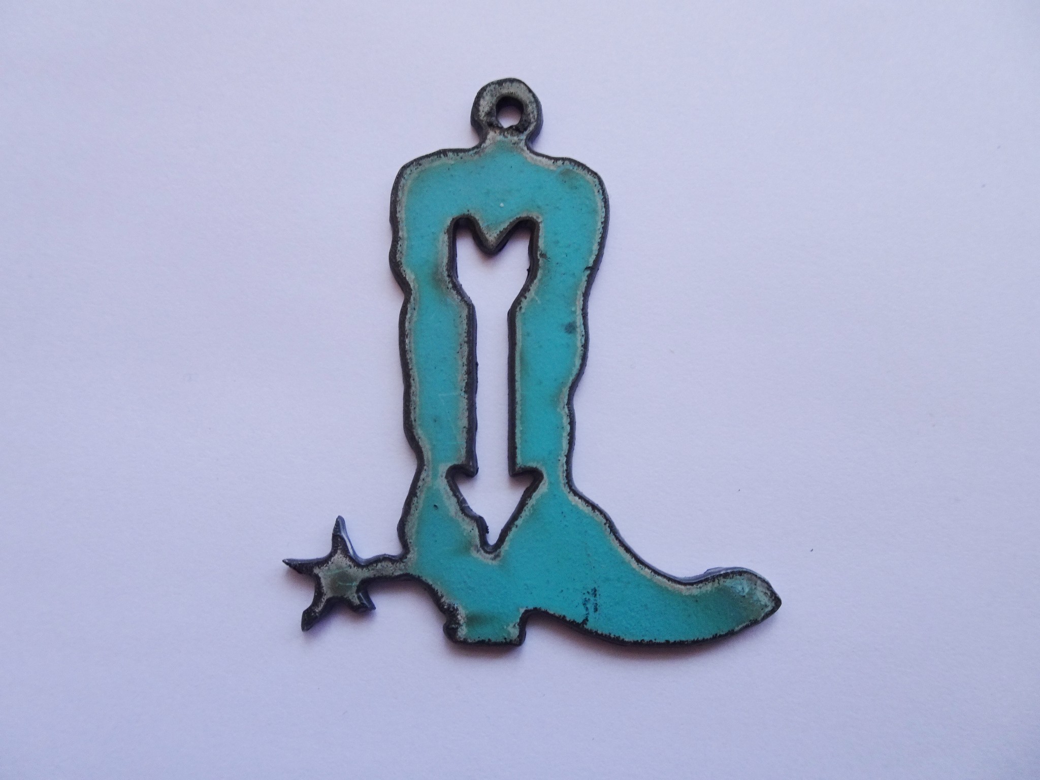 (image for) Cowboy boot with arrow turquoise #RR002A-T