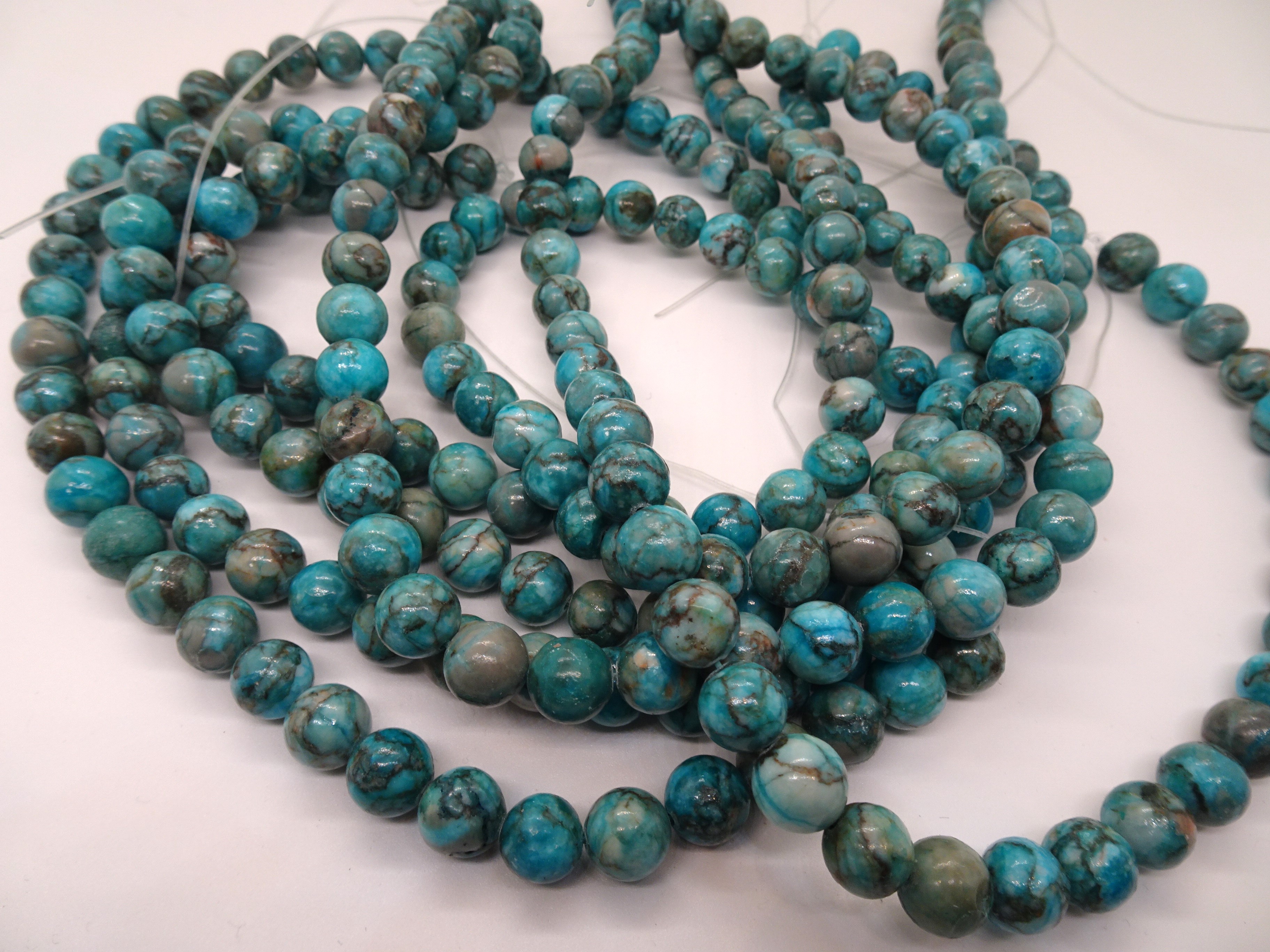(image for) Turquoise brown Jasper 10mm rounds