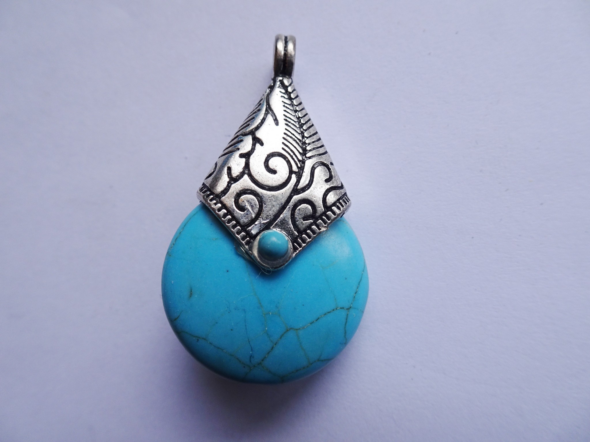 (image for) Turquoise jewelry pendant charm #RM-334A