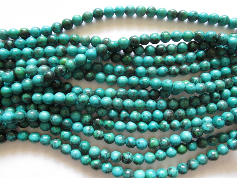 (image for) Turquoise green 10mm round beads #1831
