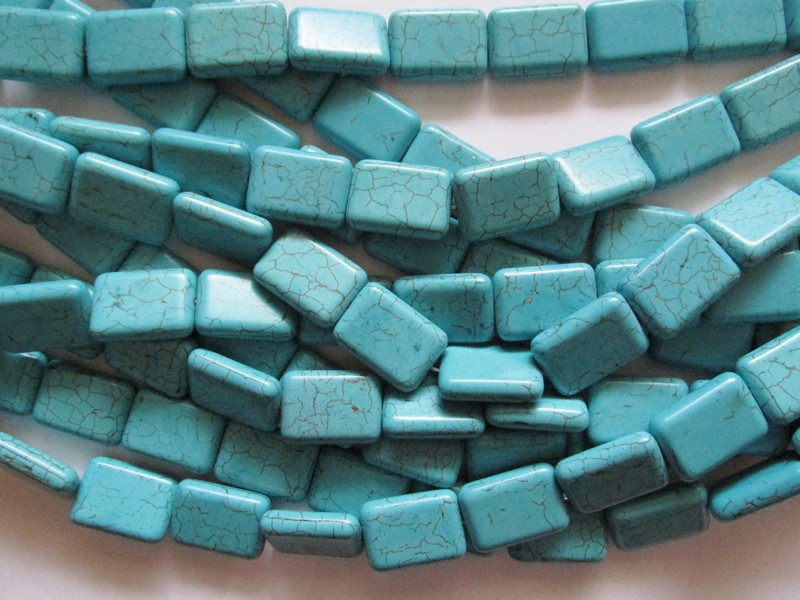 (image for) Turquoise howlite rectangle 18x25mm #1829