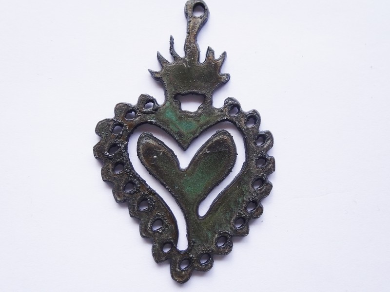 (image for) Turquoise Milagro heart #SH-017-turq
