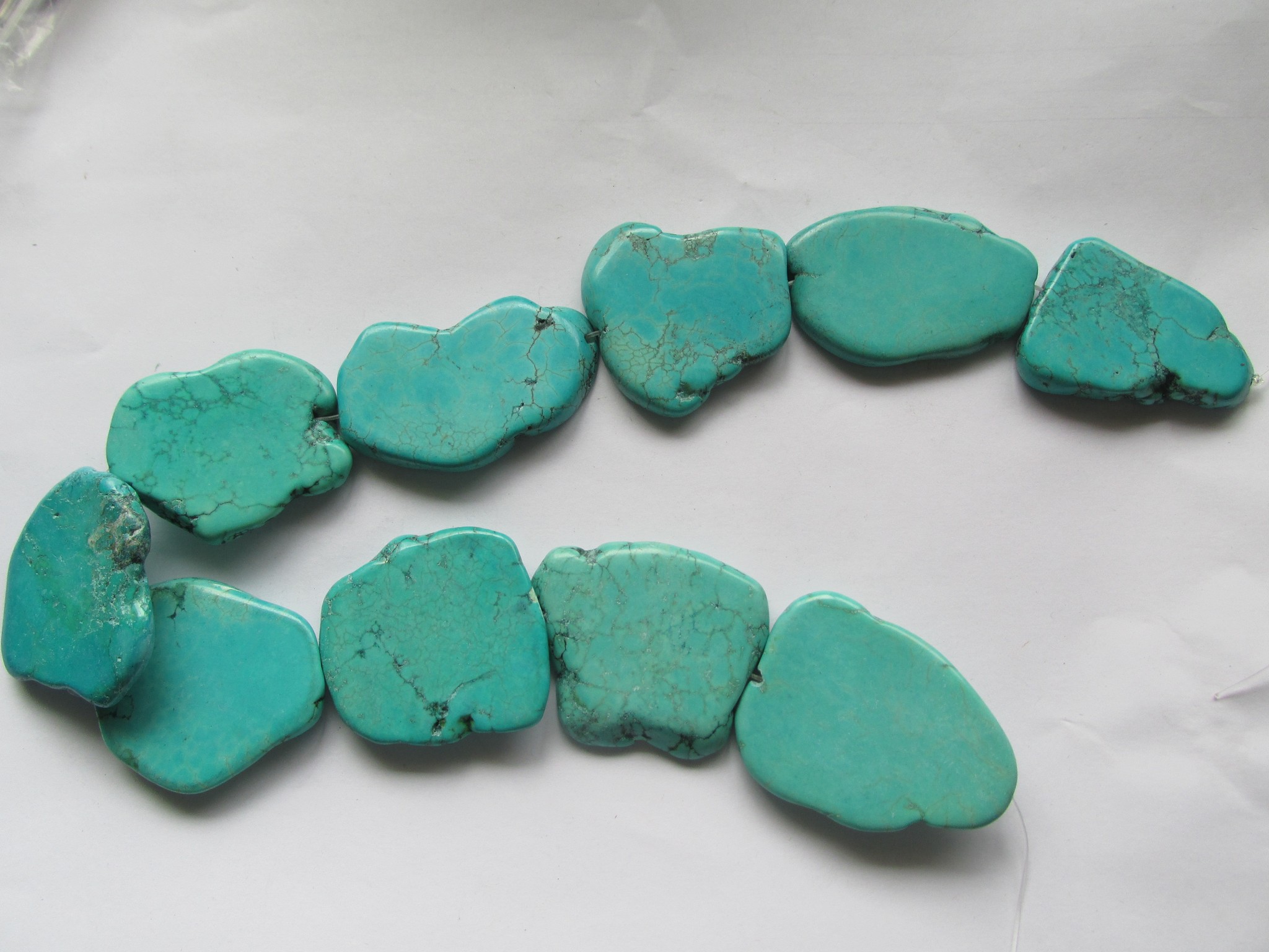 (image for) Turquoise Slab beads #1525-A