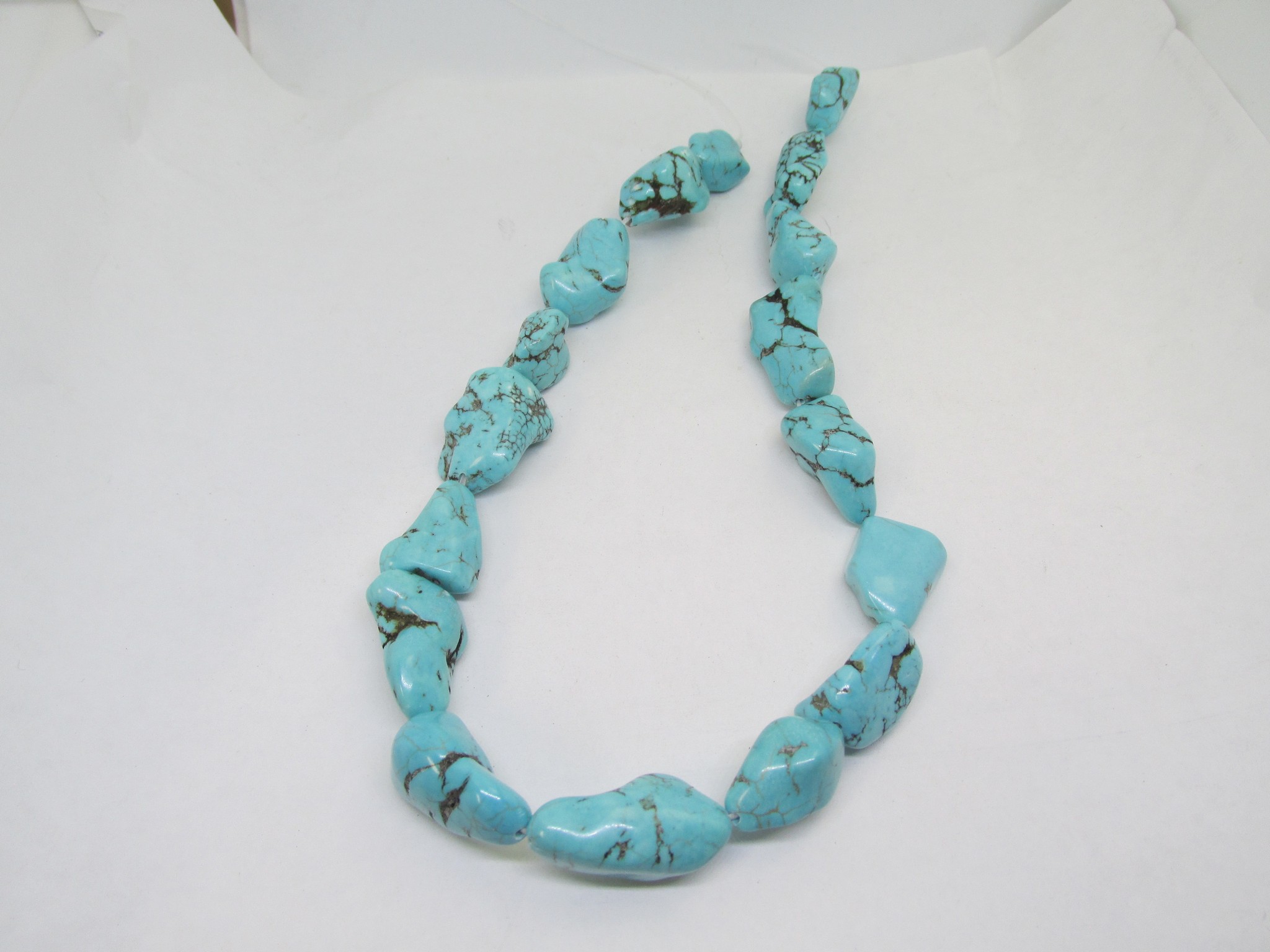 (image for) Turquoise Magnesite nugget beads #1033-B