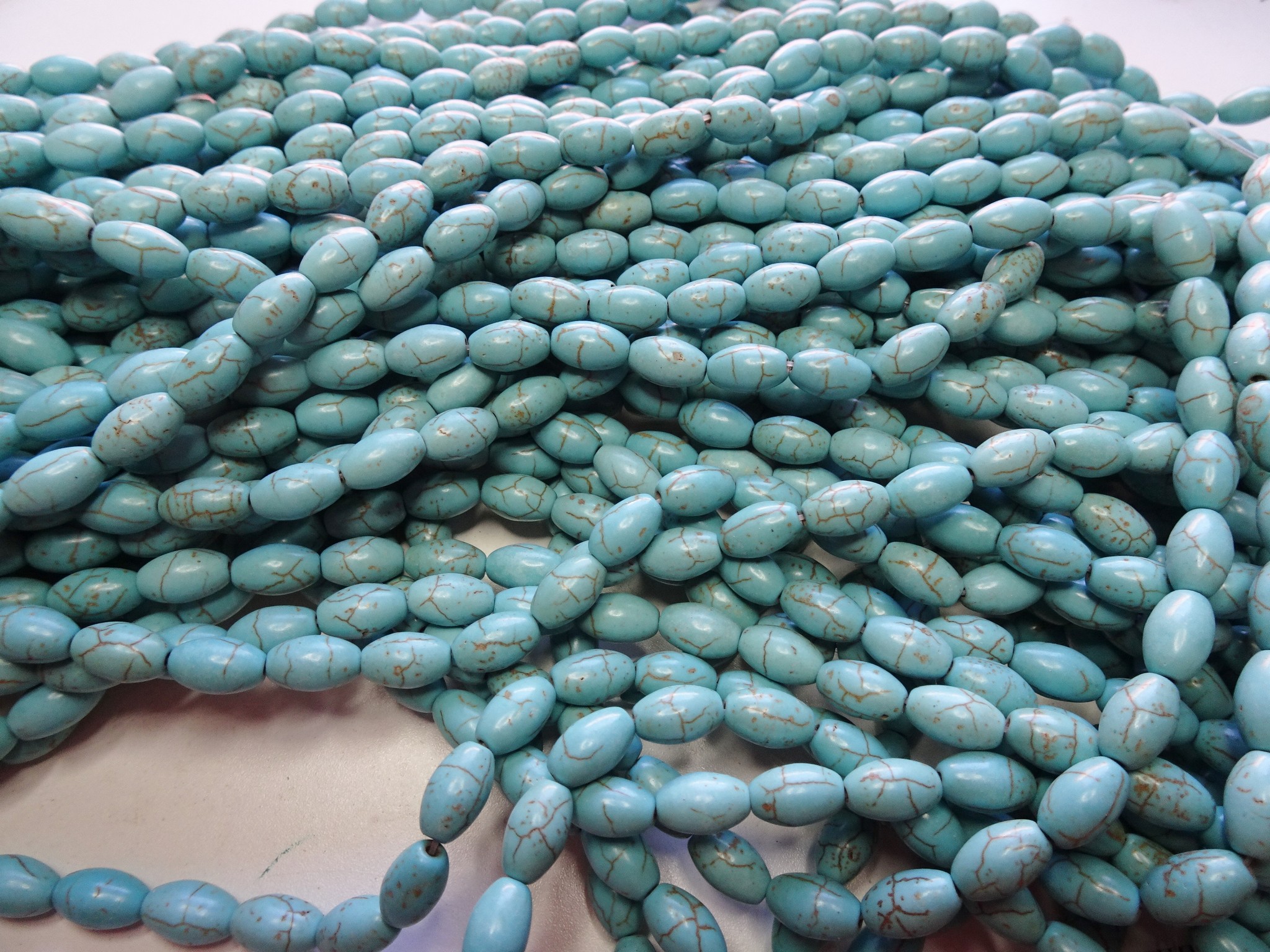 (image for) Turquoise barrel beads 7x12mm #1980