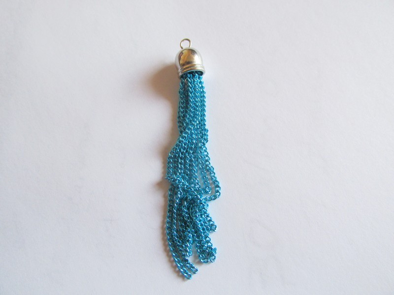 (image for) Chain Tassel - Turquoise 3" #CHtassel