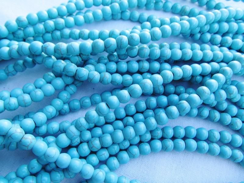 (image for) Turquoise 6mm round beads #1867