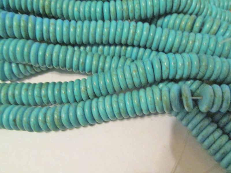 (image for) Turquoise Rondelle beads 18mm #1720