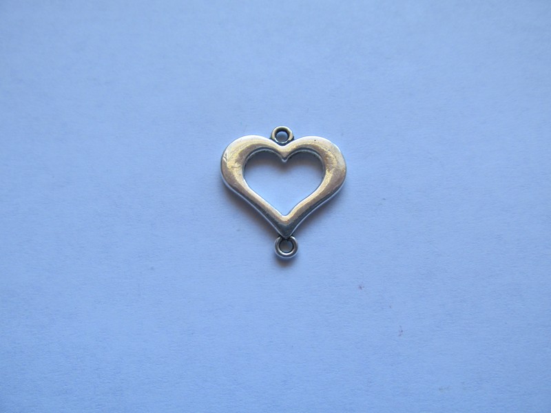 (image for) Connector - Antique Silver Heart #CON75