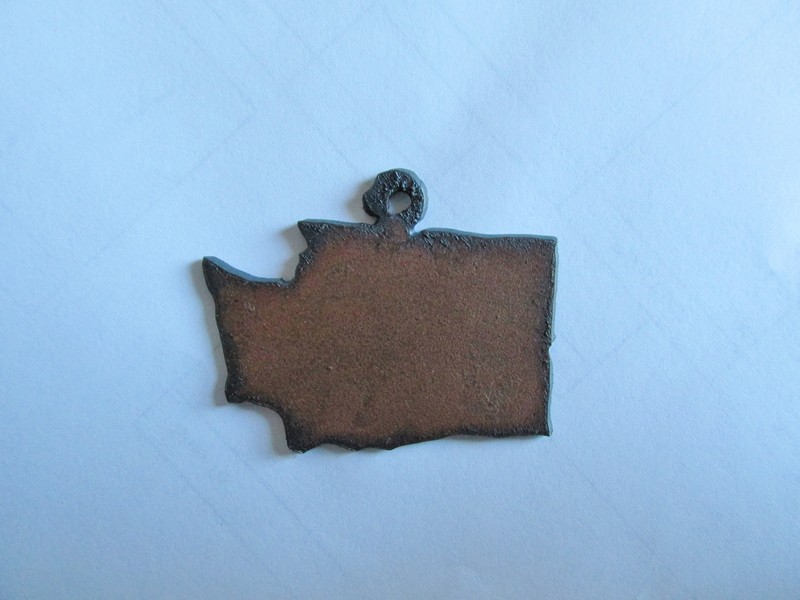 (image for) Washington rustic metal pendant #WA