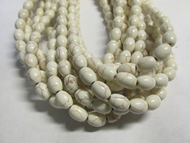 (image for) White barrel beads 10mm #1719-4