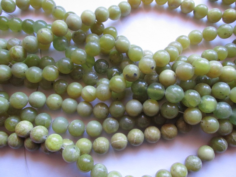 (image for) Yellow Green Jane round 12mm beads #1502 - Click Image to Close