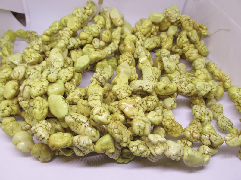 (image for) Yellow Nugget beads #1090 - Click Image to Close