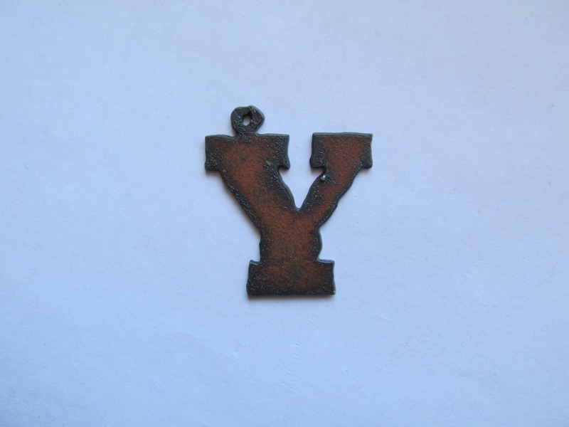(image for) Initial Letter Rockwell Metal "Y" - Pendant #RK-Y - Click Image to Close