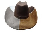 (image for) Block color cowboy hat Vegan Suede