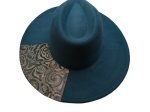 (image for) Brim 1/4 panel Genuine Leather - Blue/teal